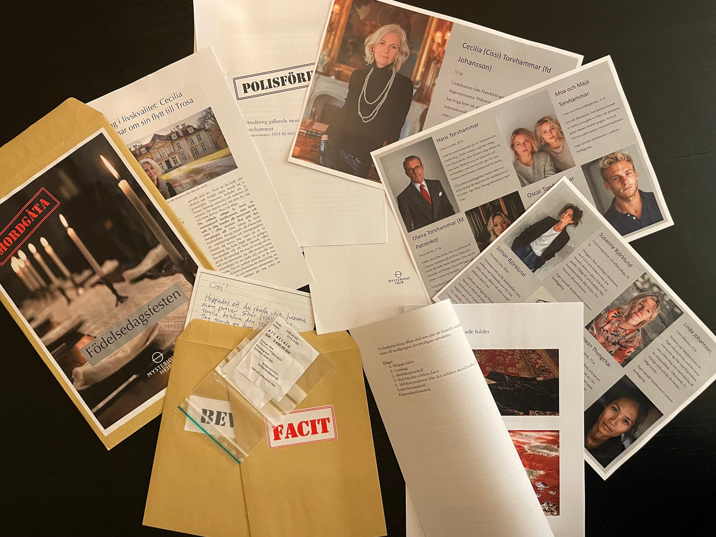 mordgåta, sällskapsspel, födelsedagspresent, present, upplevelse